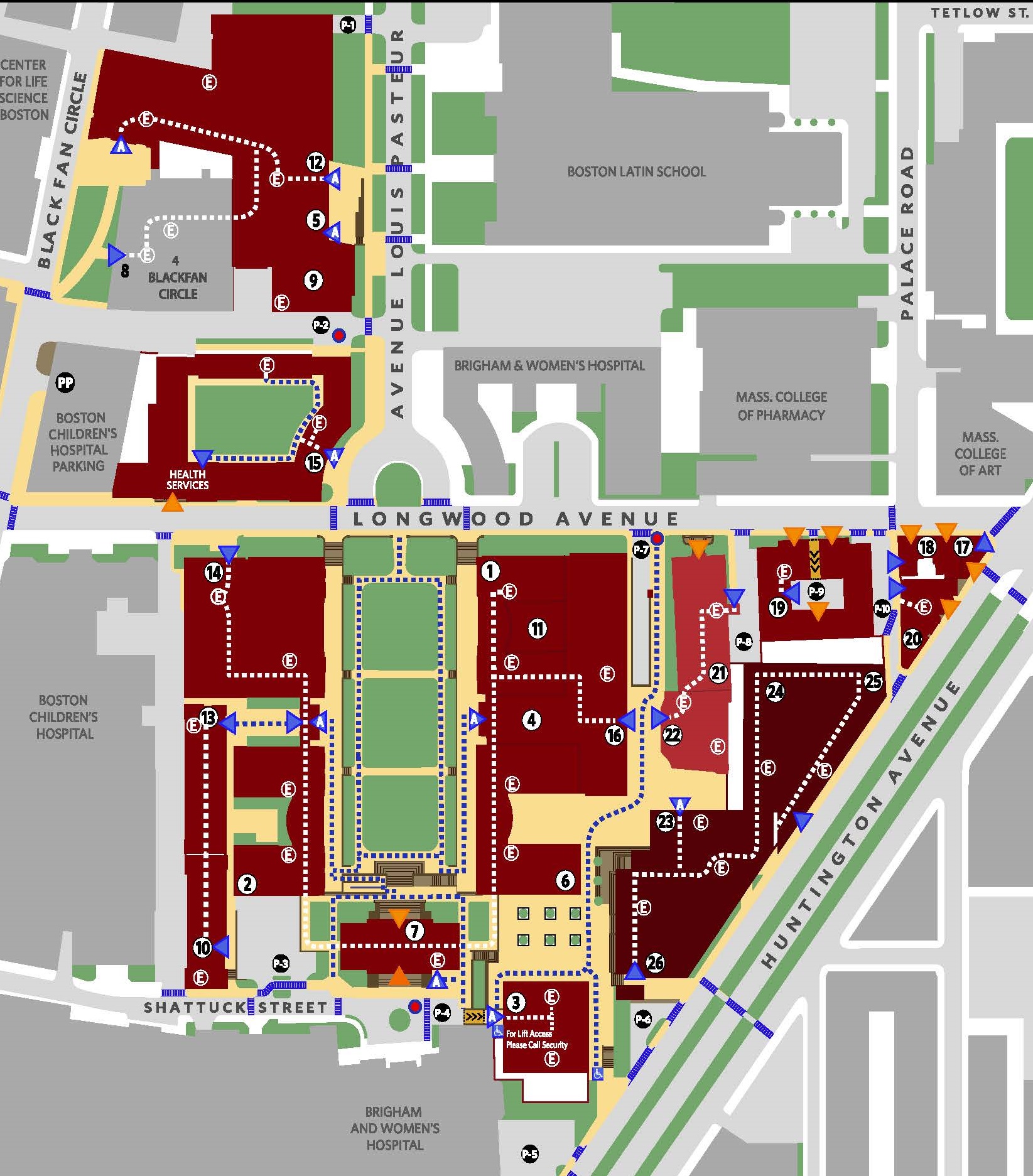 Accessibility Map Harvard Medical Campus Planning